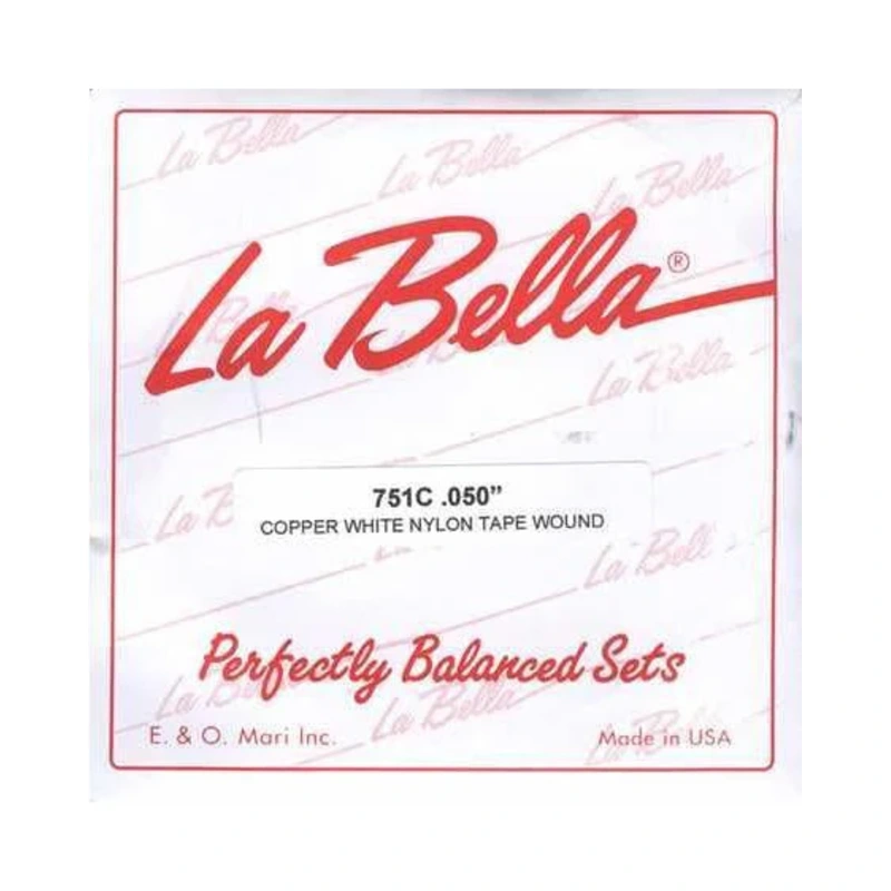 La Bella 751C Copper White Nylon Single "G" Bass String
