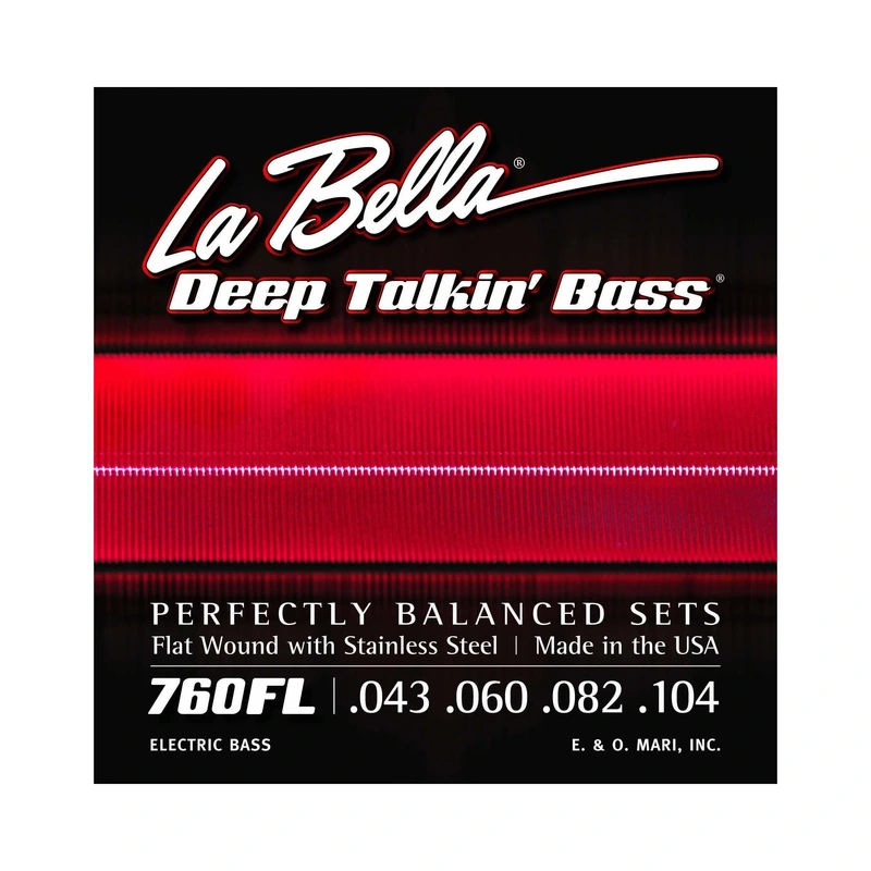 La Bella 760FL/S Flat Wound Short Scale Bass Strings
