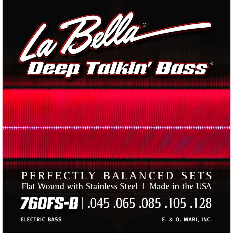 La Bella 760FS-BS Flat Wound Short Scale 5-String Bass Strings