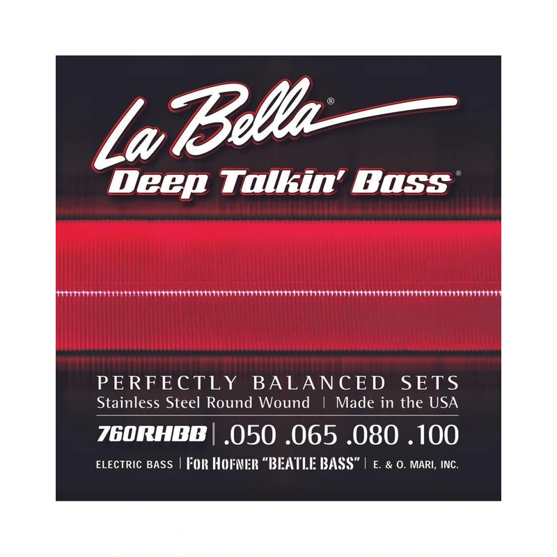 La Bella 760RHBB Round Wound Hofner Beatle Bass Strings