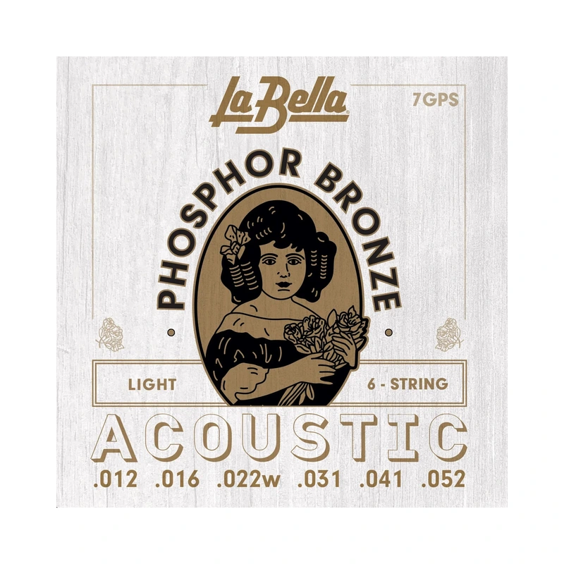 La Bella 7GPS Phosphor Bronze Light Gauge Acoustic Guitar Strings