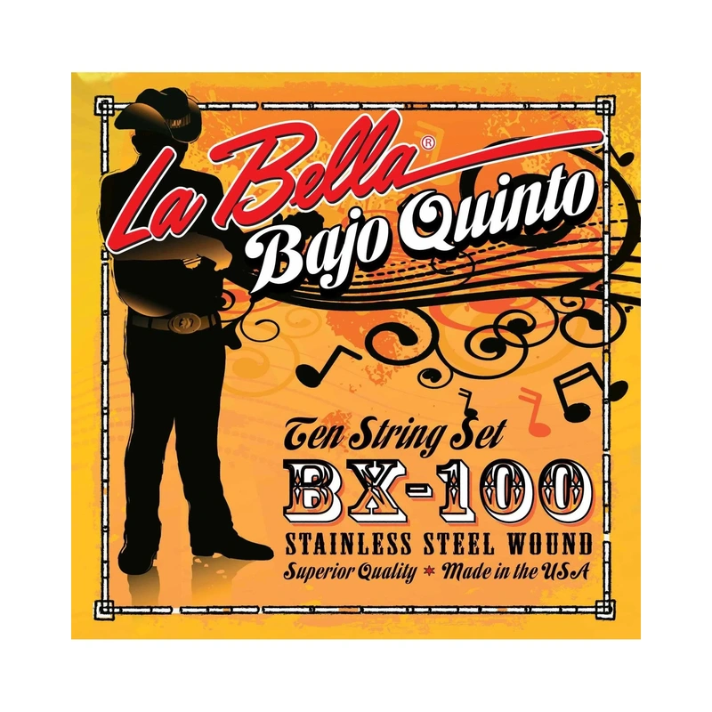 La Bella BX-100 Bajo Quinto Stainless Steel Wound Strings