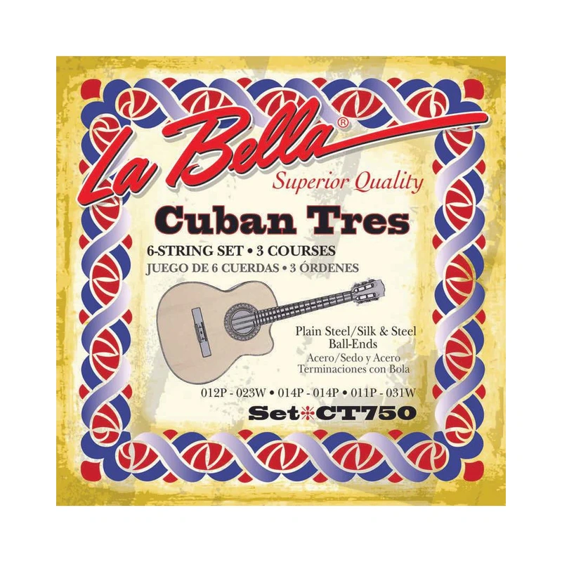 La Bella CT750 Silk & Steel 6-String Cuban Tres Strings