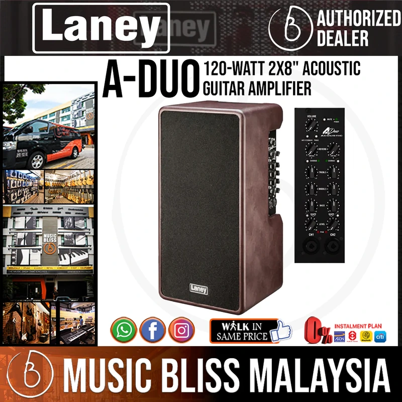 Laney A-DUO 120-watt 2x8" Acoustic Guitar Amplifier