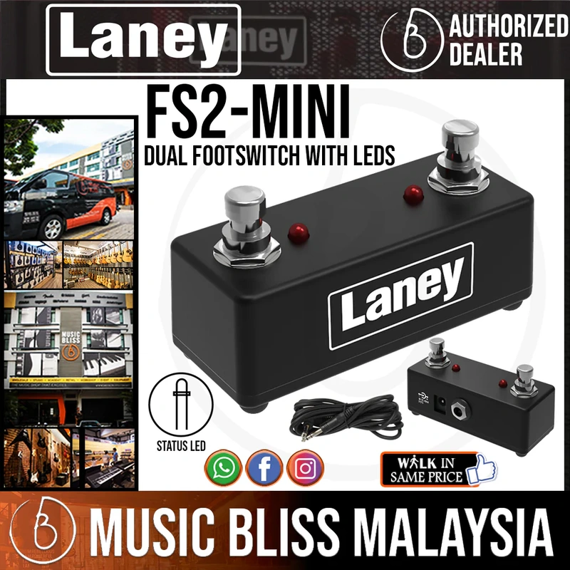 Laney FS2-MINI Dual Footswitch with LEDS