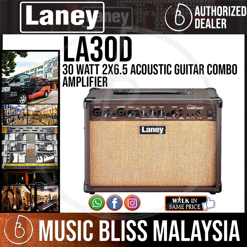 Laney LA30D 30-watt 2x6.5 Acoustic Guitar Combo Amplifier
