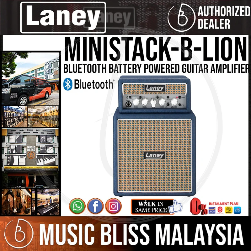 Laney Ministack-B-Lion Bluetooth Battery Powered Guitar Amplifier