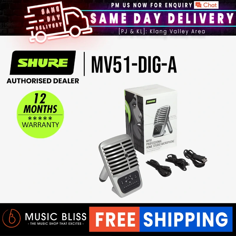 [Latest Model] Shure MV51 Digital Condenser Microphone