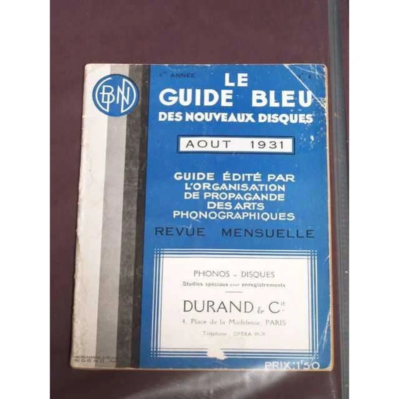 Le Guide Bleu Des Nouveaux Disques (1931)