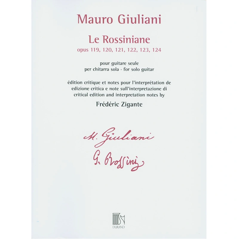 Le Rossiniane OP. 120, 121, 122, 123, 124 for Solo Guitar