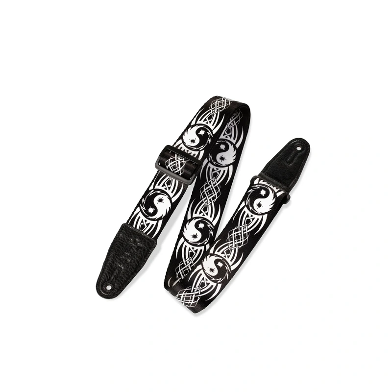 Levy's 2 Polyester Guitar Strap with Tribal Ying Yang Motif