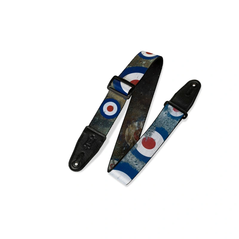 Levy's 2" Wide Polyester Guitar Strap Target Pattern