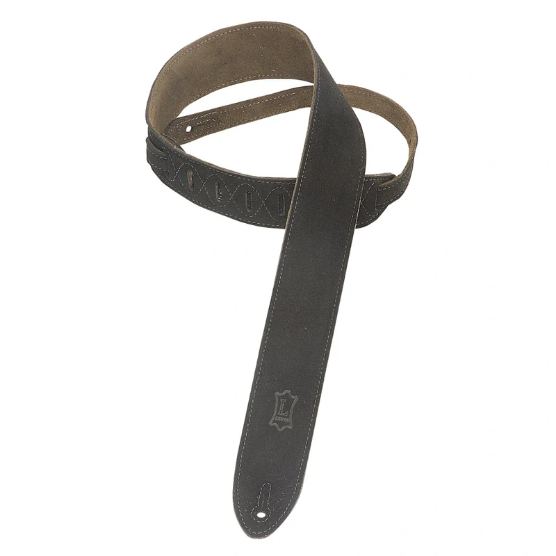 Levy's 2" Wide Suede Guitar Strap Black