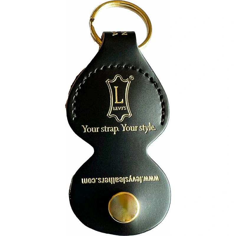 Levy's A61C-BLK-1G Leather Pick Holder Key Fob