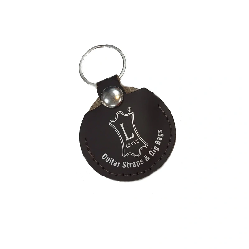 Levy's A66C-BLK-1S Double Sided Leather Key Fob