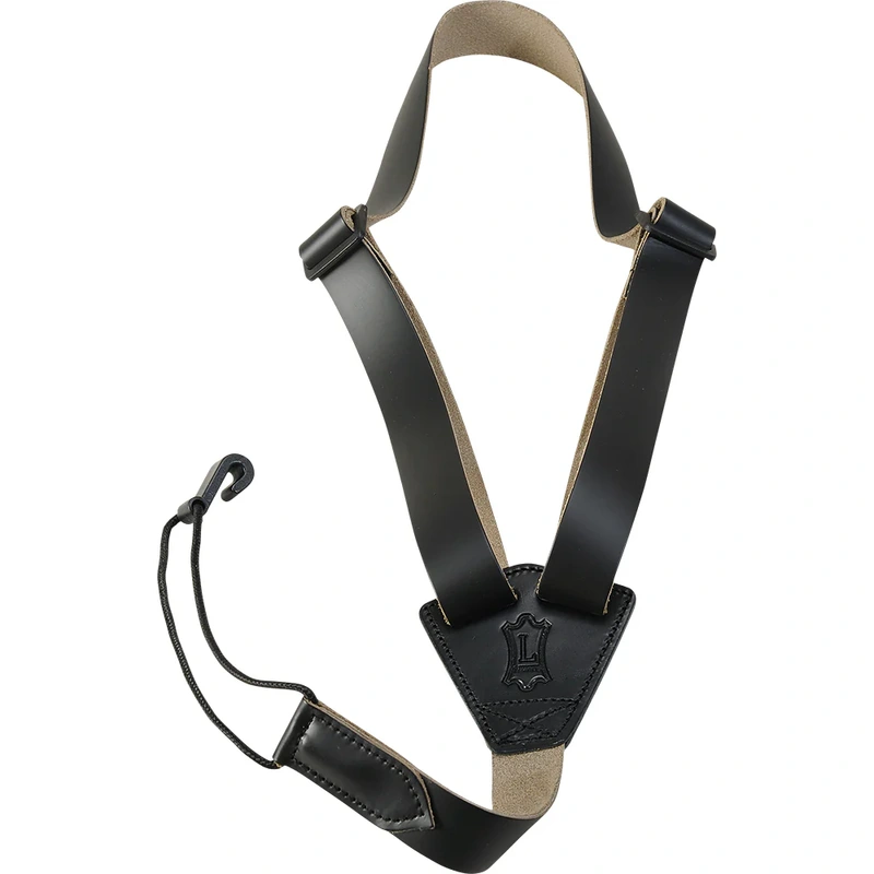 Levy's Genuine Leather Guitar/Ukulele Strap - Black