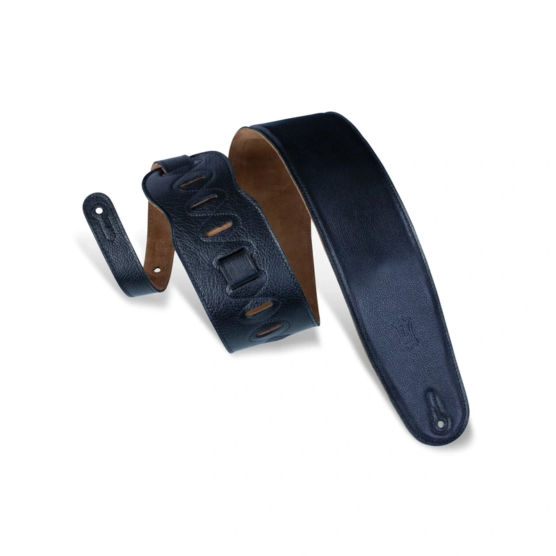 Levy's M4GF 3.5-Inch Padded Garment Leather Bass Strap - Black
