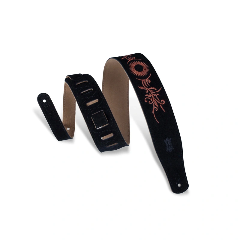 Levys 2 1/2 Wide Suede Guitar Strap Tribal Sun