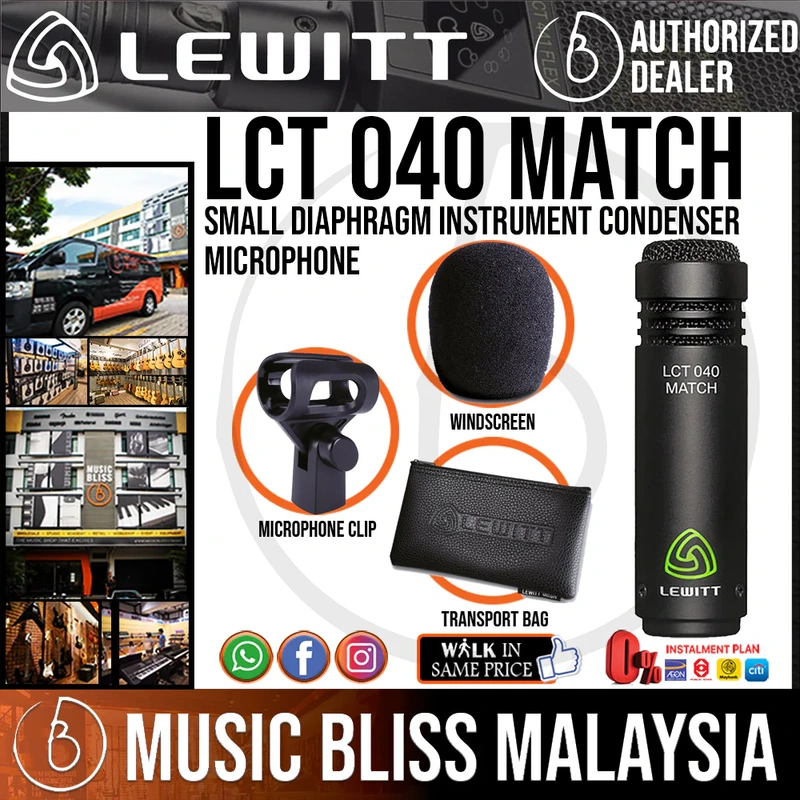 Lewitt LCT 040 MATCH Small Diaphragm Instrument Condenser Microphone