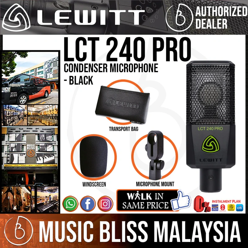 Lewitt LCT 240 Pro Condenser Microphone - Black