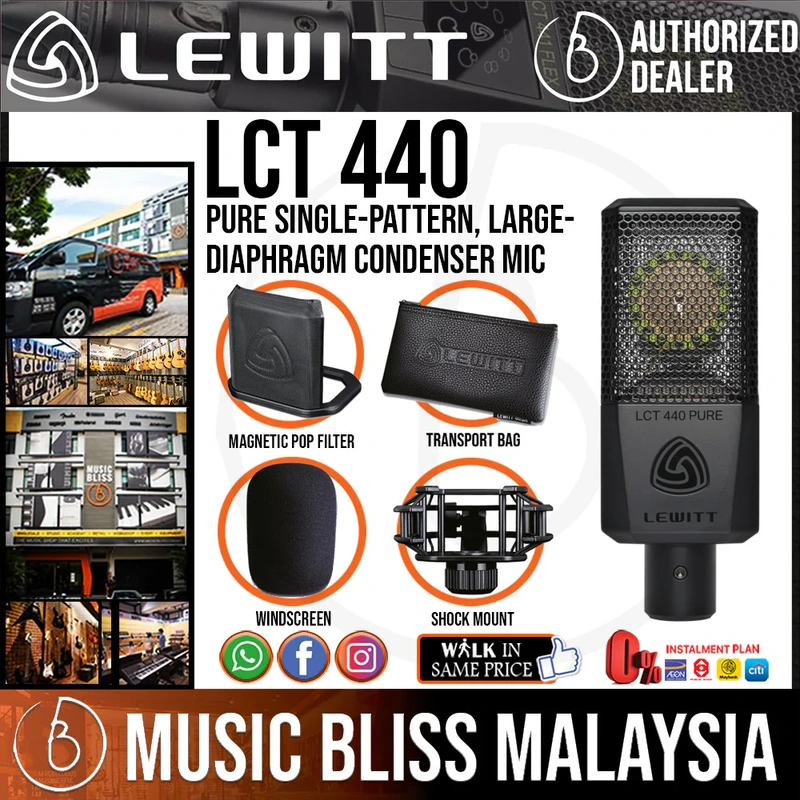 Lewitt LCT 440 Pure Single-Pattern, Large-Diaphragm Condenser Microphone