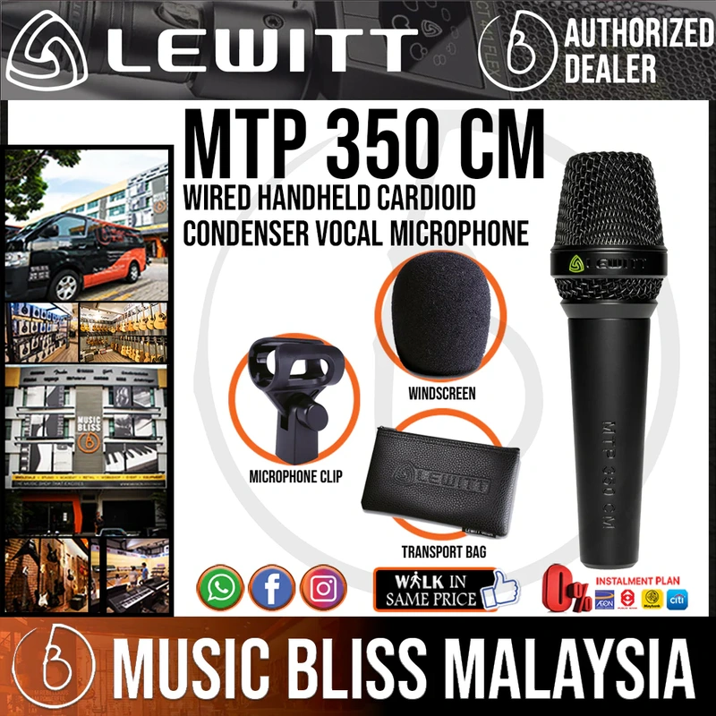 Lewitt MTP 350 CM Wired Handheld Cardioid Condenser Vocal Microphone