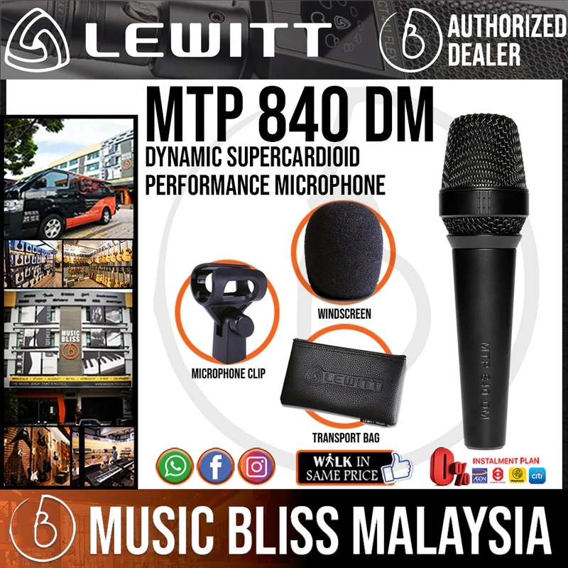 Lewitt MTP 840 DM Dynamic Supercardioid Performance Microphone