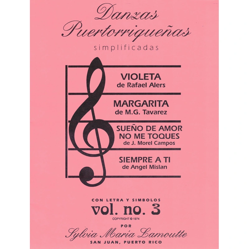 Libro Danzas Puertorriqueas  Vol.3