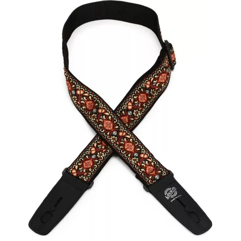 Lock-It Straps Retro Vintage Series jacquard Strap with Locking Ends - Chestnut Bay