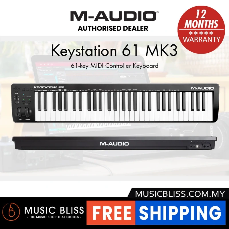 M-Audio Keystation 61 MK3 61-key MIDI Controller Keyboard
