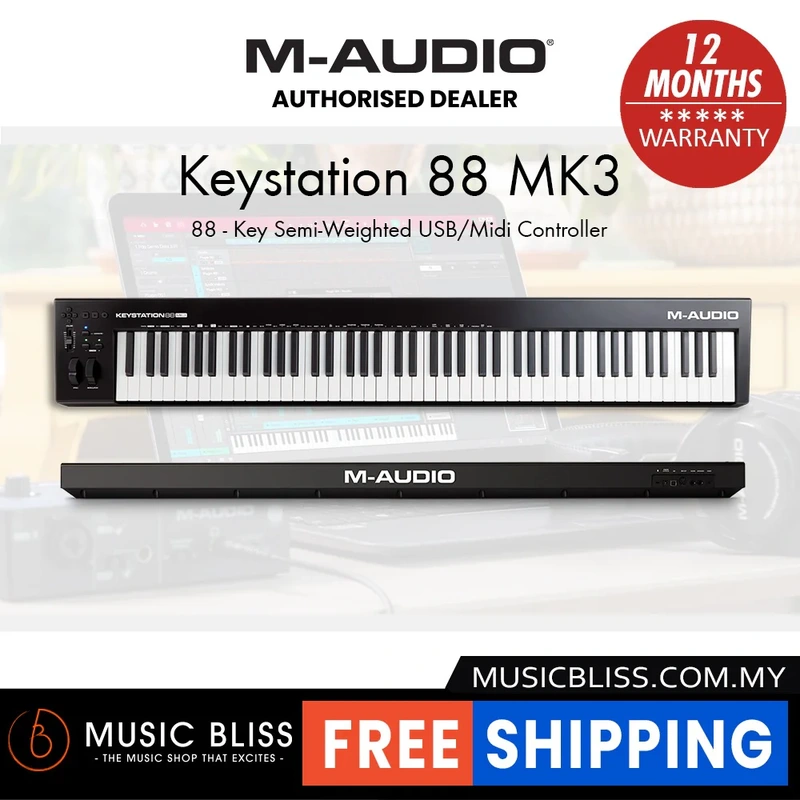 M-Audio Keystation 88 MK3 88-key MIDI Controller Keyboard