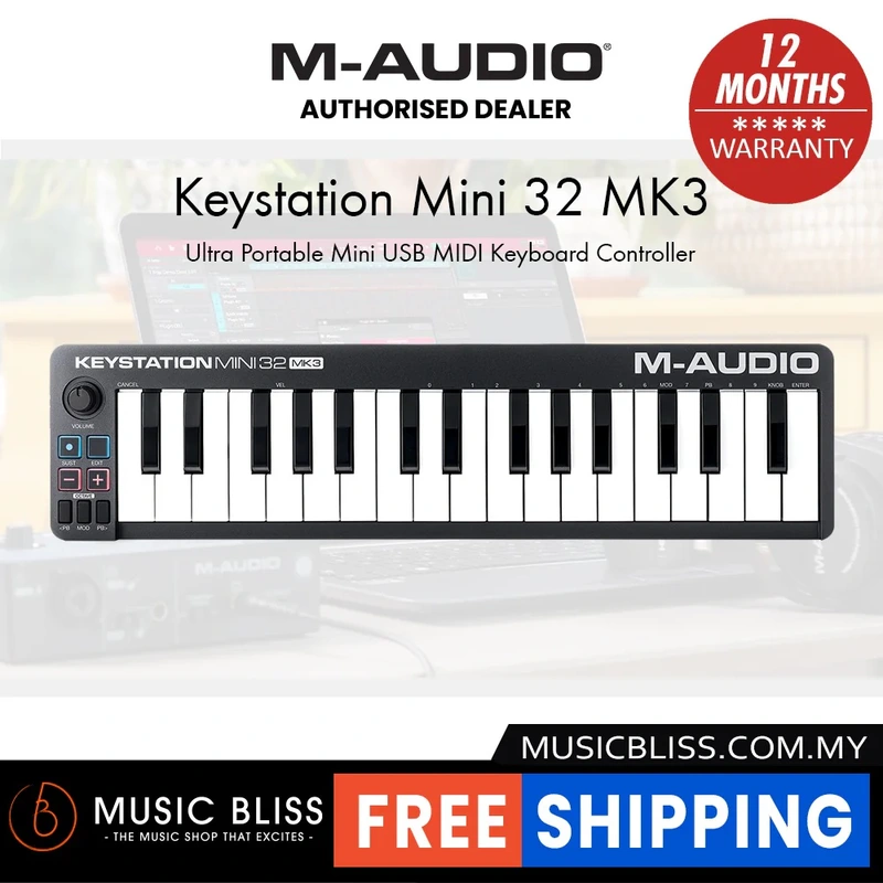 M-Audio Keystation Mini 32 MK3 32-key MIDI Controller Keyboard