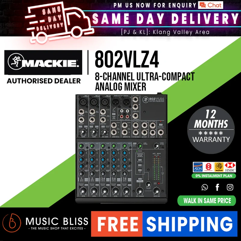 Mackie 802VLZ4 8-Channel Ultra Compact Mixer
