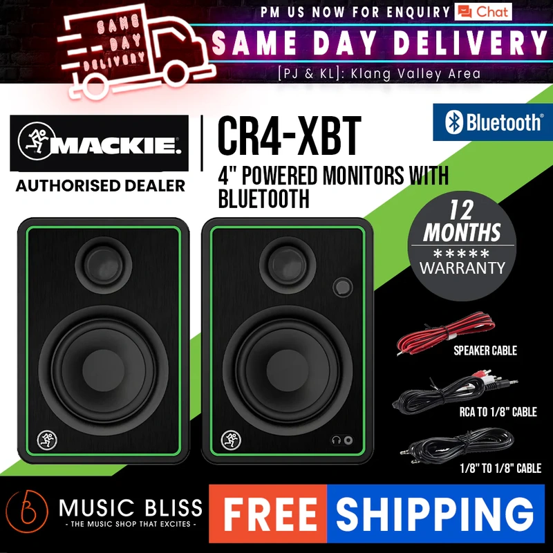 Mackie CR4-XBT 4" Multimedia Monitors with Bluetooth - Pair