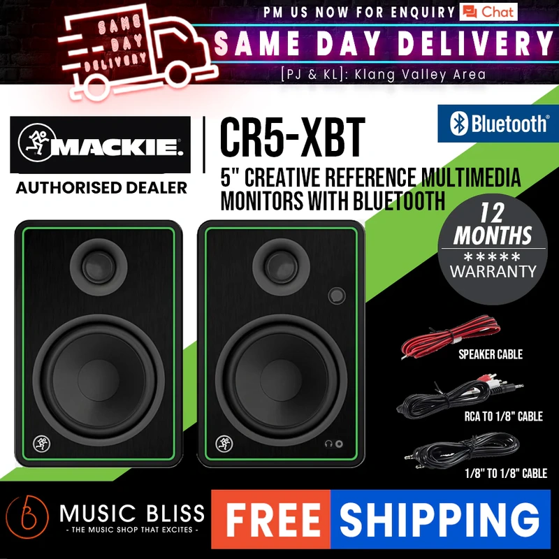 Mackie CR5-XBT 5" Multimedia Monitors with Bluetooth - Pair
