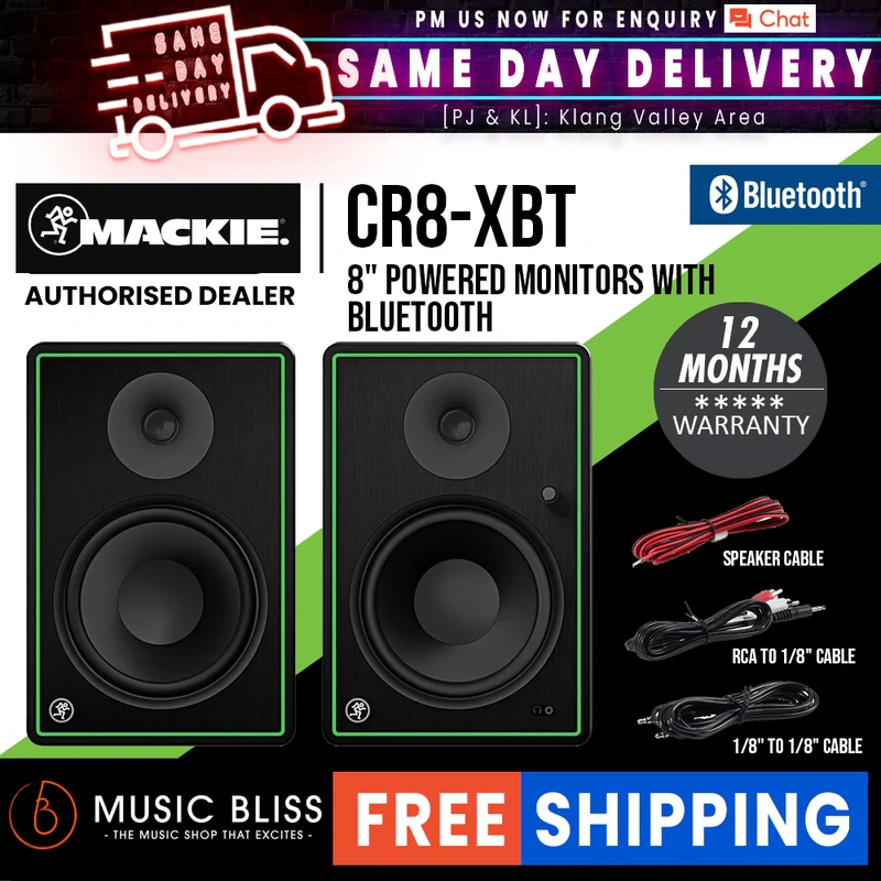 Mackie CR8-XBT 8" Multimedia Monitors with Bluetooth - Pair