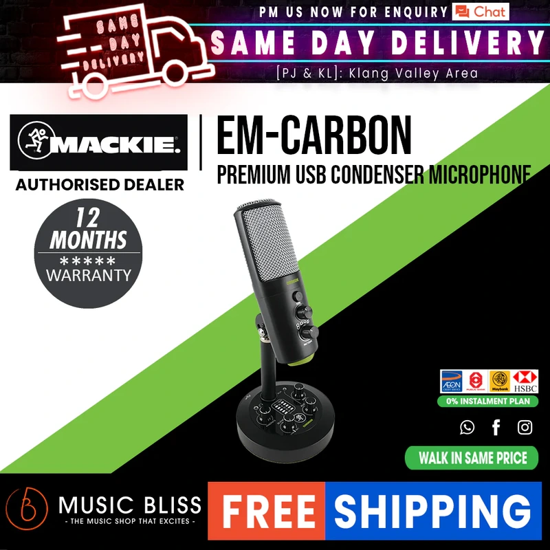 Mackie EM-CHROMIUM USB Condenser Microphone with 2-channel Mixer