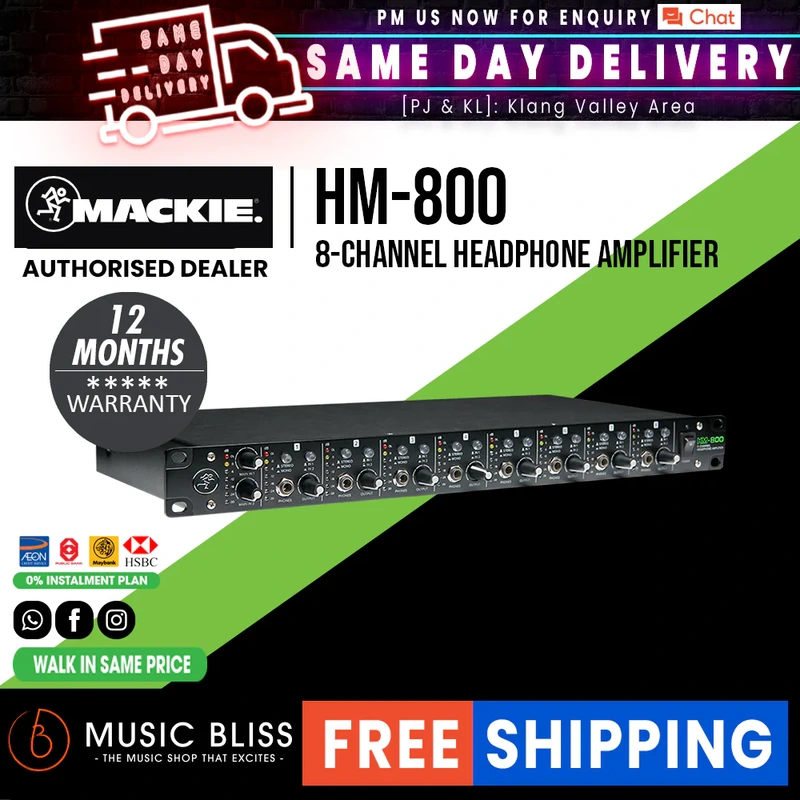 Mackie HM-800 8-Channel Headphone Amplifier