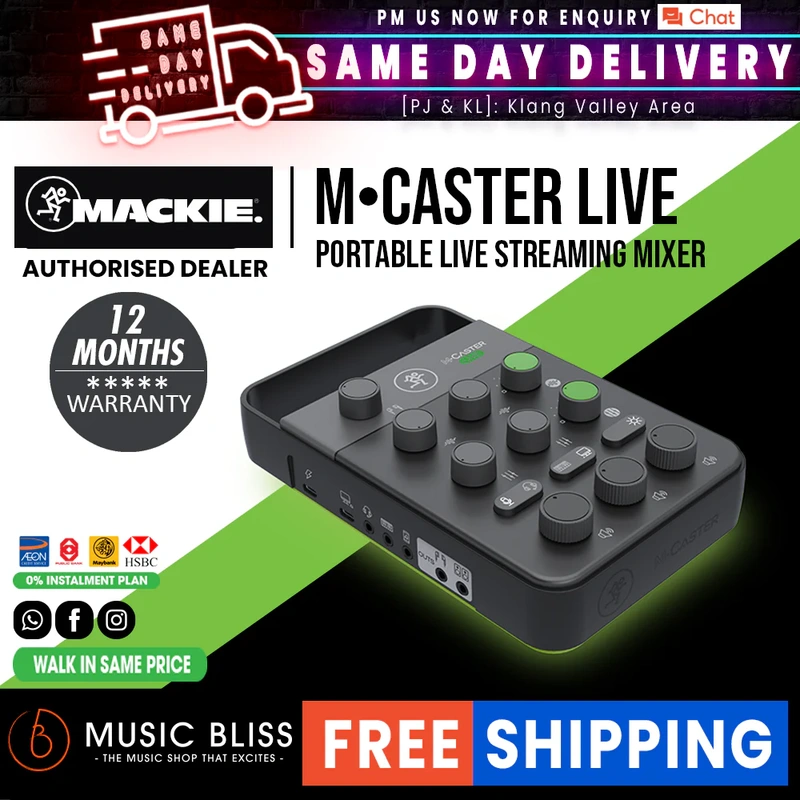 Mackie M-Caster Live Portable Livestreaming Mixer - Black