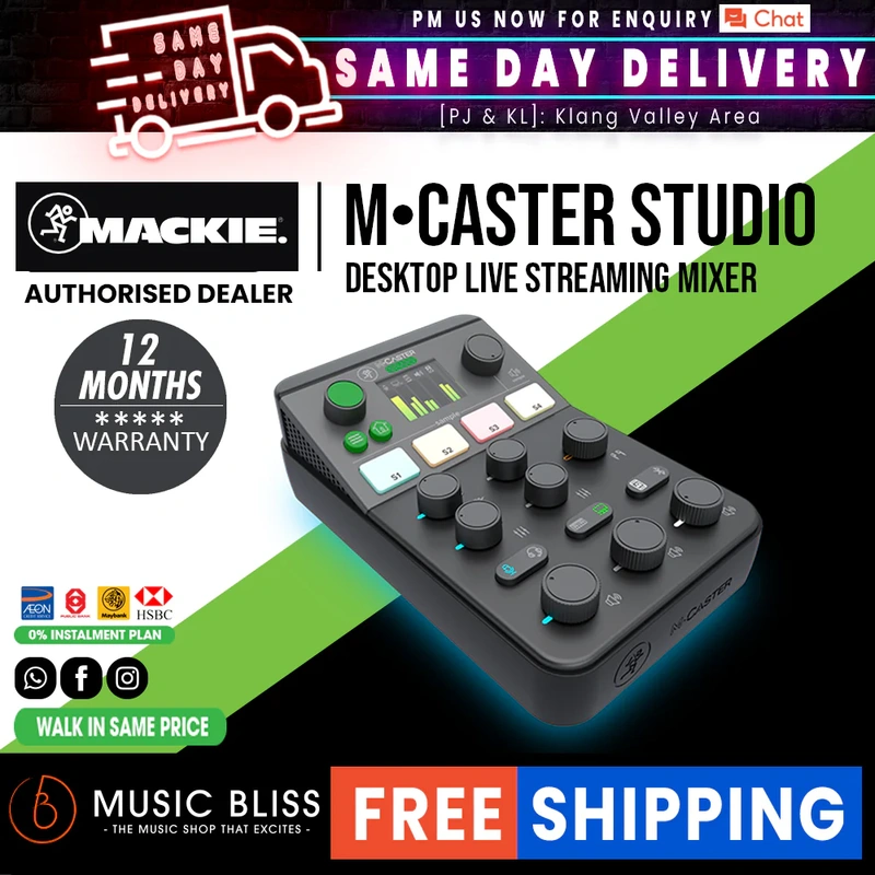 Mackie M-Caster Studio Live Streaming Mixer - Black