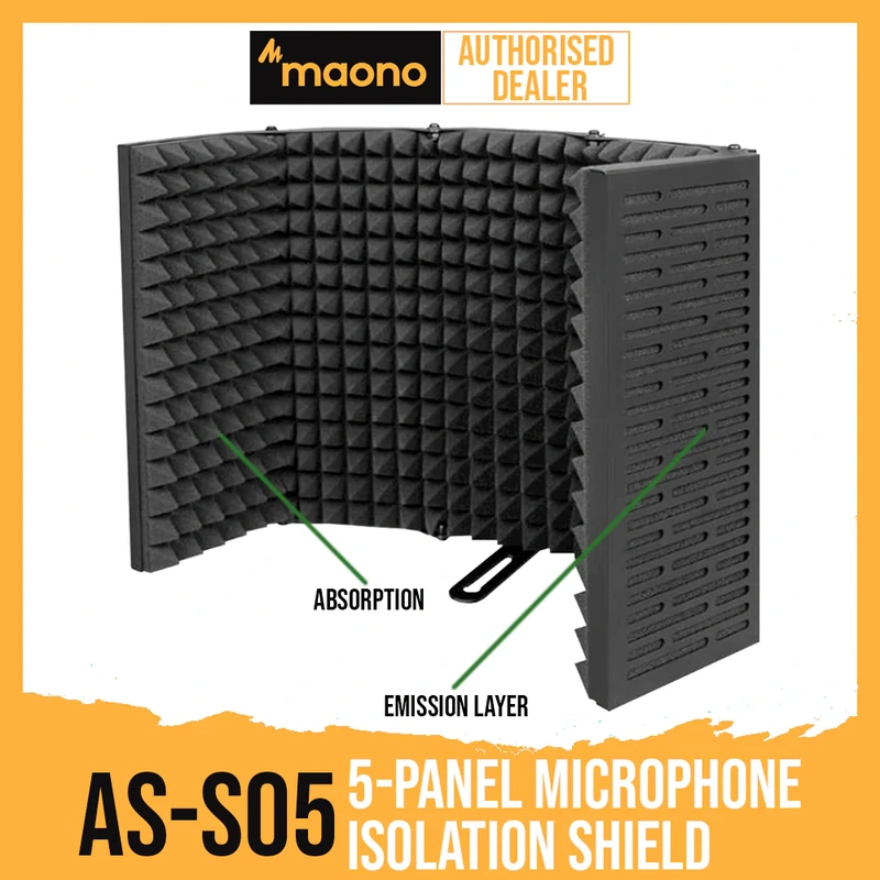 MAONO AU-S05 5-Panel Microphone Isolation Shield