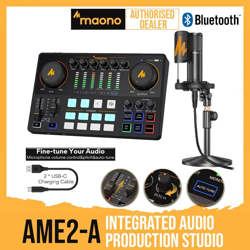 MAONO Maonocaster AUAME2-A Podcast Production Studio Kit Set