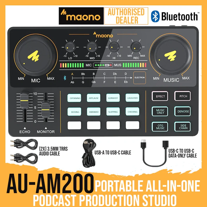 MAONO MAONOCASTER Lite AU-AM200 Portable All-In-One Podcast Production Studio