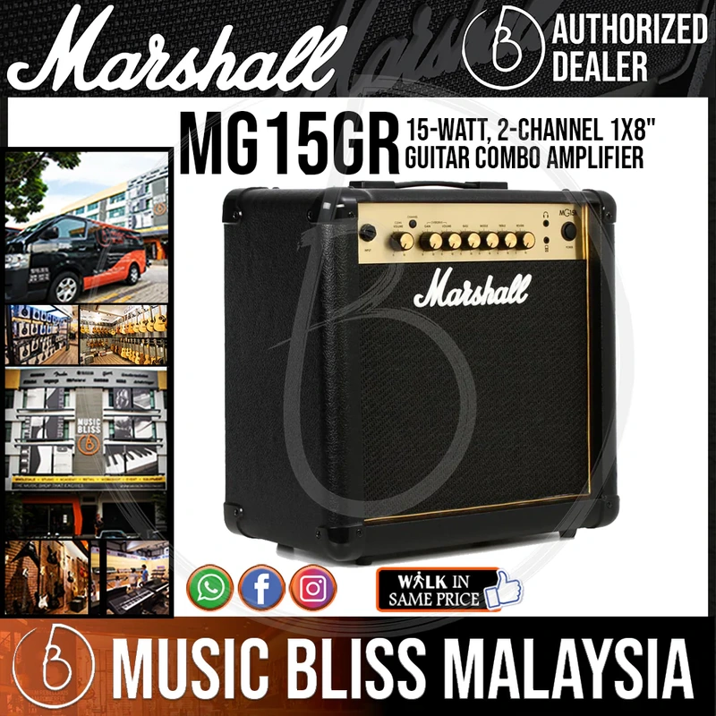 Marshall MG15GR 15-watt 1x8 Combo Amplifier w/ Reverb