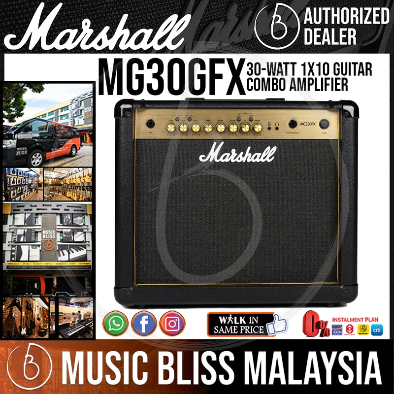 Marshall MG30GFX 30-watt 1x10 Guitar Combo Amplifier with Effects
