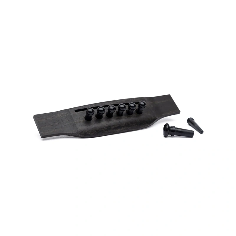 Martin Authentic Series Bridge Pin Set, Unslotted, Plain Black