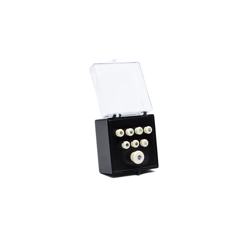Martin Bridge Pin Set, White with Abalone Dot