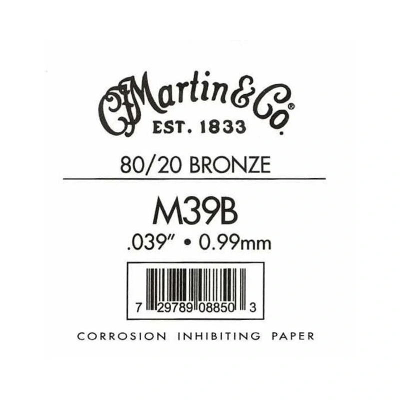 Martin Bronze Wound Ball End Single String .039