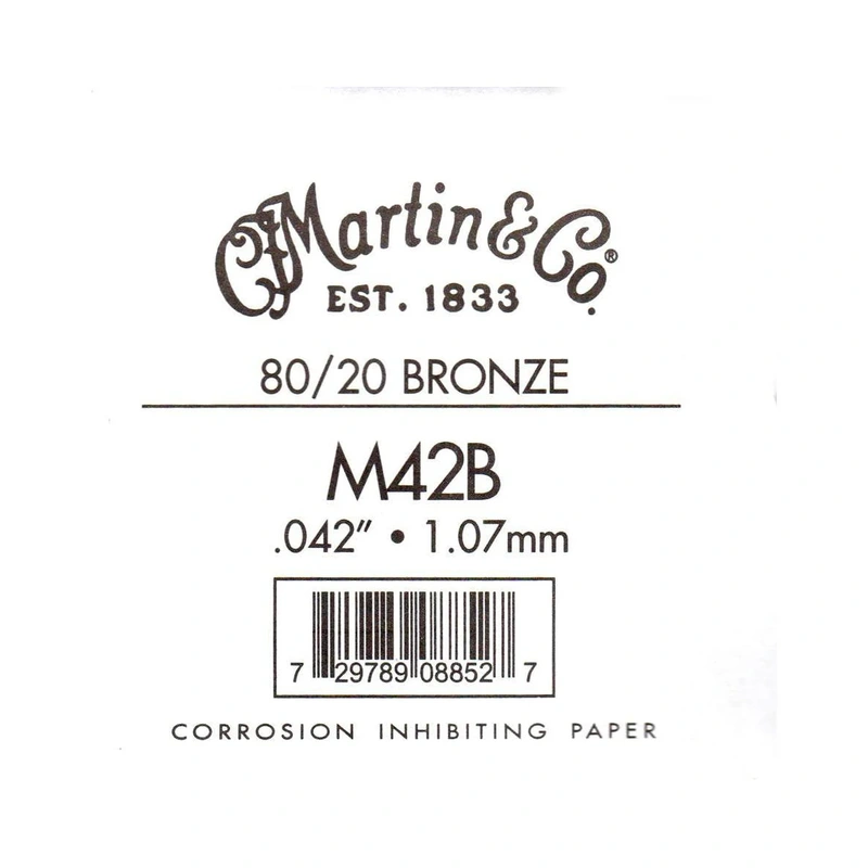 Martin Bronze Wound Ball End Single String .042
