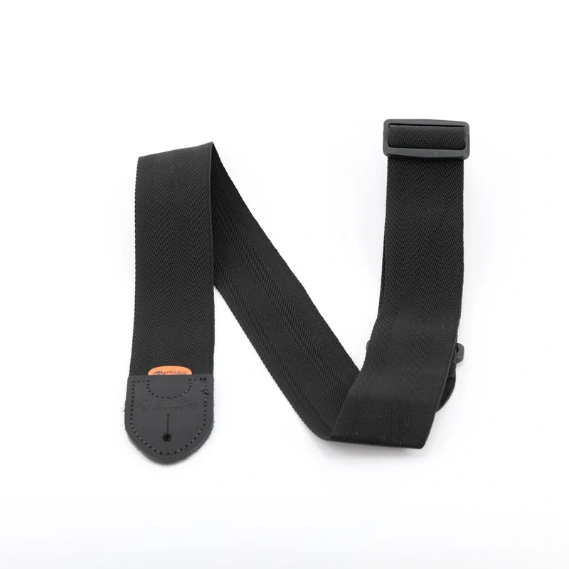Martin Guitars 18A0103 Nylon Guitar Bass Strap with Leather Ends, Black